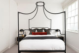 Wanda Black Italianate Campaign Canopy King-size Bed