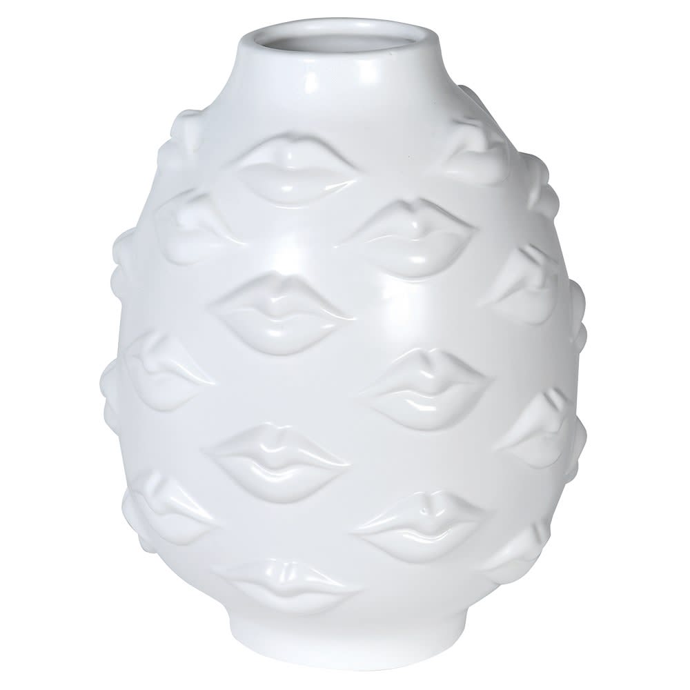 Amandine White Lips Vase