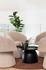 Eloise Black Round Metal Side Table